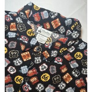 Disney Black Route 66 Themed Casual Shirt